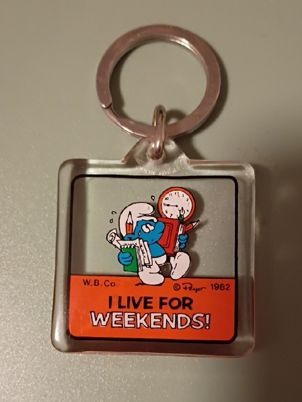 1982 Smurfs Key Chain